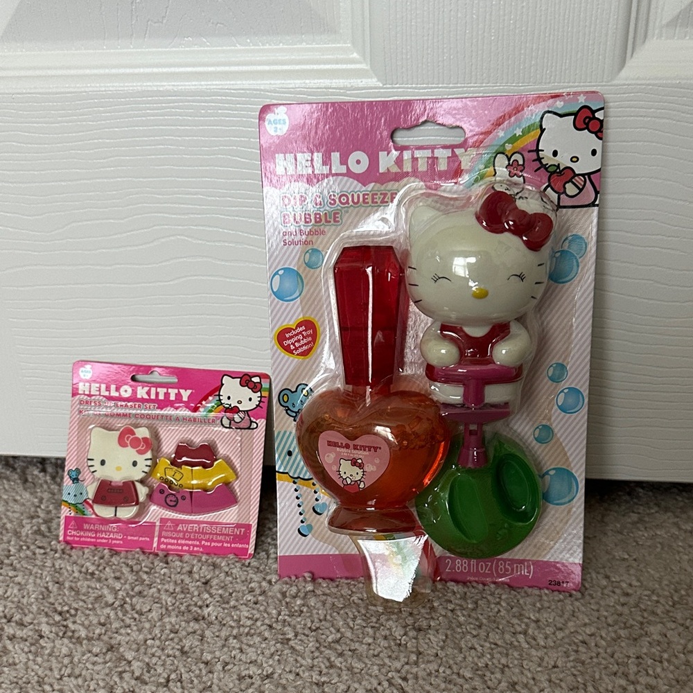 Hello Kitty Bubble Set and Erasers